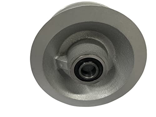 Pair Of Chain Link Gate U-Groove Pipe Wheels - Replacement For 1-5/8" Pipe, 5" OD, Sealed Bearings, By Sourdough