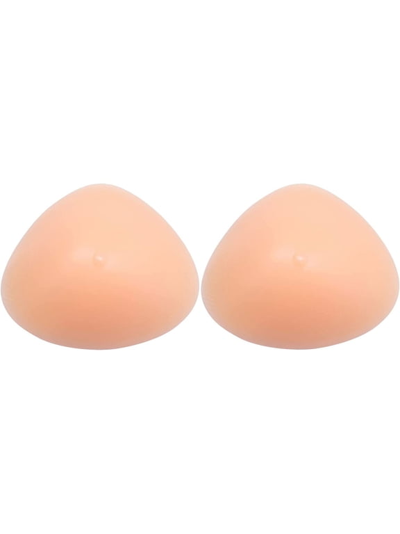Aevumjoy Pair of Silicone Breast Forms Triangle Concave Mastectomy Prosthesis Bra Enhancer Inserts A- Cup 400g/pair