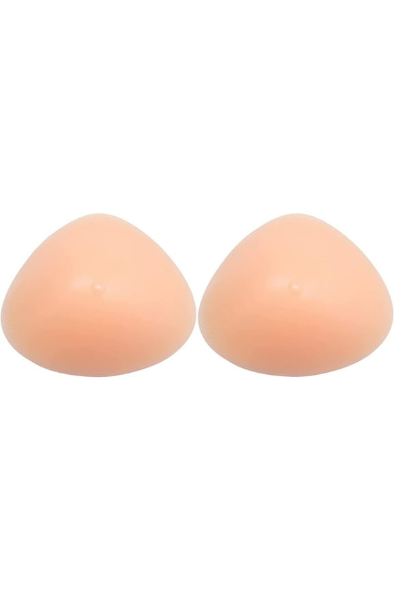 Pair of Silicone Breast Forms Triangle Concave Mastectomy Prosthesis Bra Enhancer Inserts CC Cup 900g/pair