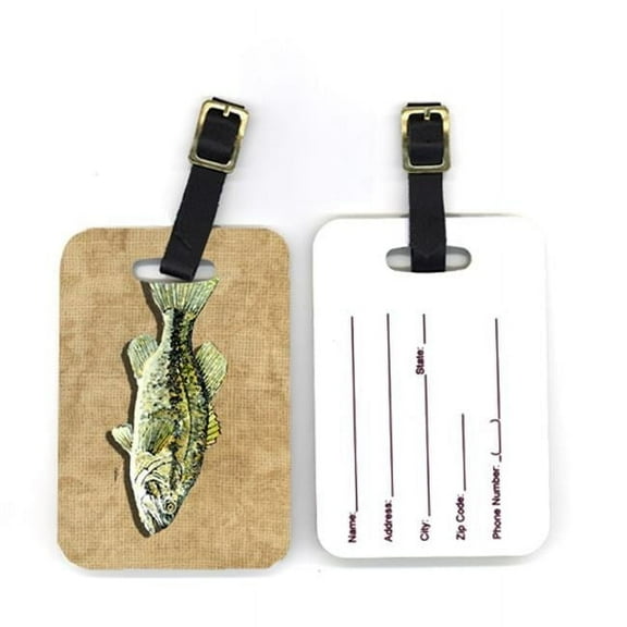 Pair of Small Mouth Bass Luggage Tag