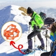 thumbnail image 1 of Pair of Snow Cleats Anti-Slip Shoe Covers - Mountaineering Shoe Nail Chain, Durable Ice Claw For Winter Outdoor Activities & Safe Walking, A, 1 of 9