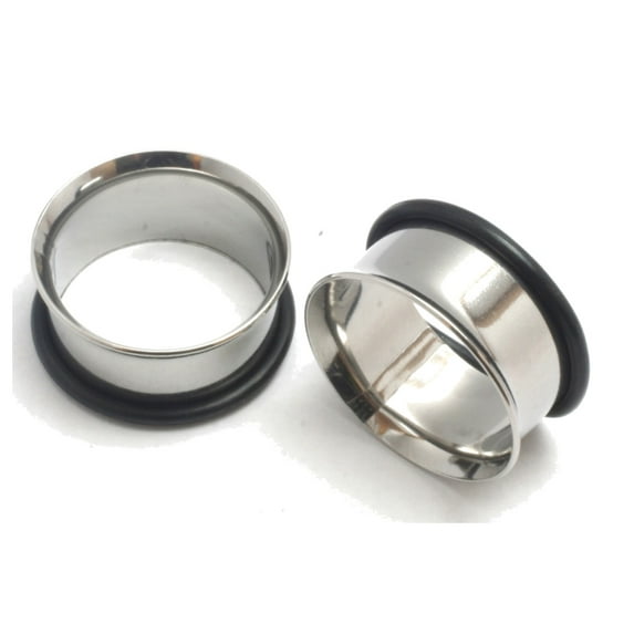 Pair of Steel Ear Stretching Tunnels Gauges Plugs - Size=35mm