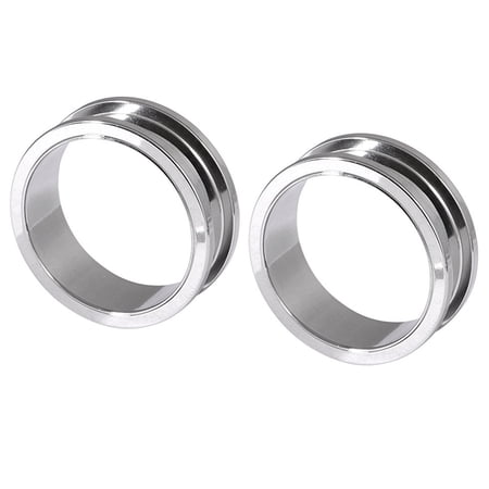Pair of Steel Screw Ear Stretching Tunnels Gauges Plugs - size=30mm