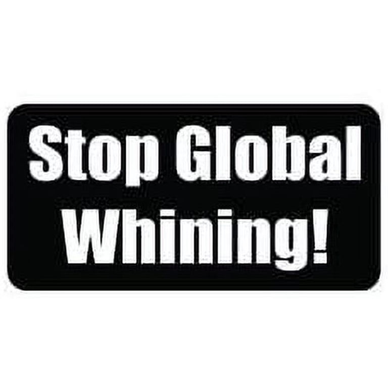 "No Whining" Funny Hard Hat Sticker - 2x2 Inches, Vinyl Decal For Toolbox, Helmet, Lunchbox