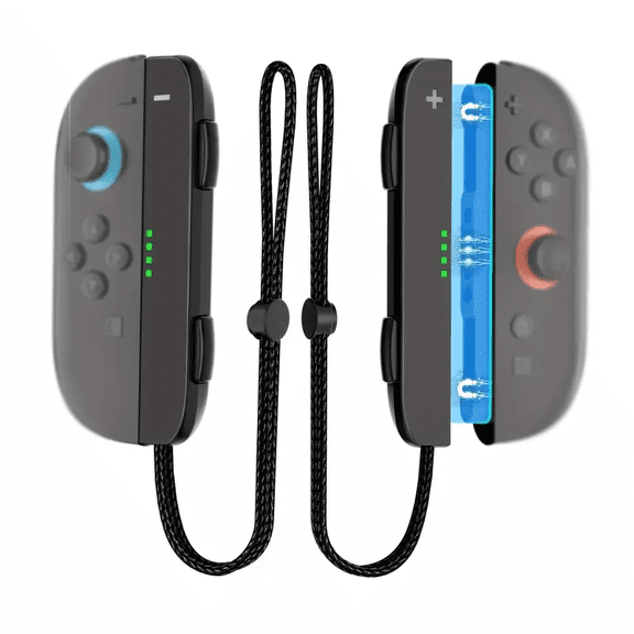 Pair of Switch 2 Handle Straps with Magnetic Grip, Adjustable Wristbands for Easy SL/SR Pressing, Prevents Handle SlippingNon-Electric Gaming