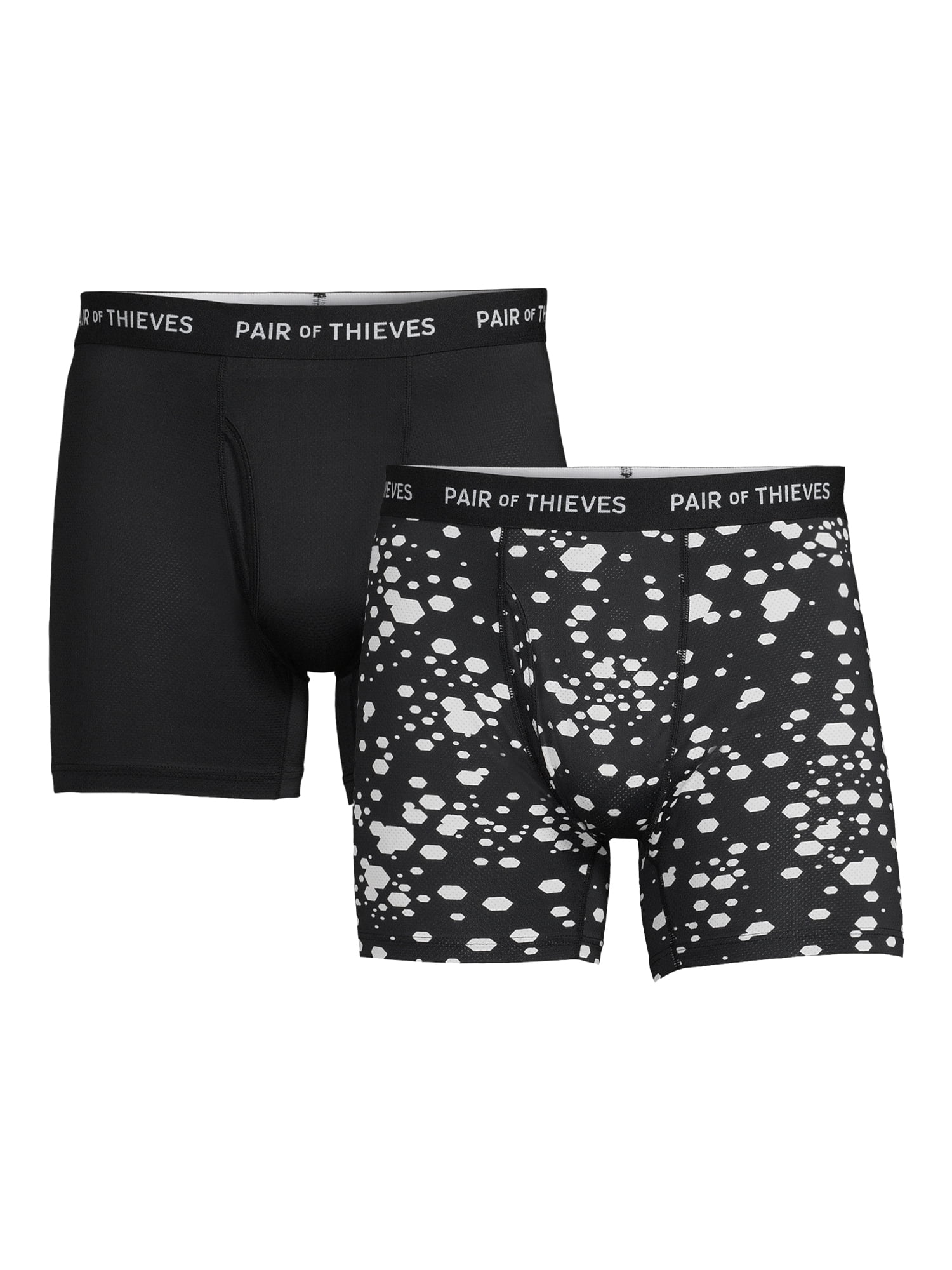 Pair of Thieves Men's Super Fit Boxer Briefs - White/Red, XL