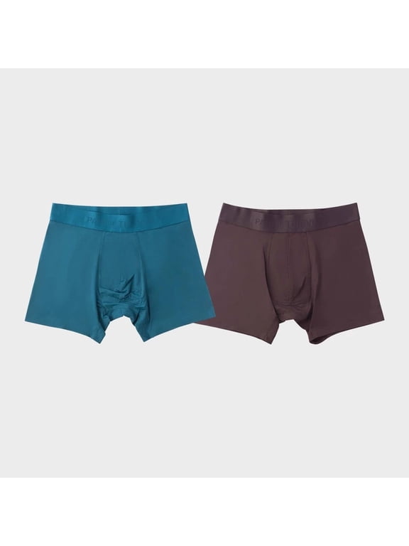 Hustle Underwear for Men, 2 Pk Boxer Brief Smoother Moves, Small