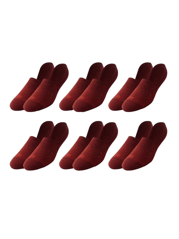 Men No Show | Socks for Men | 6 Pack Red OSFM