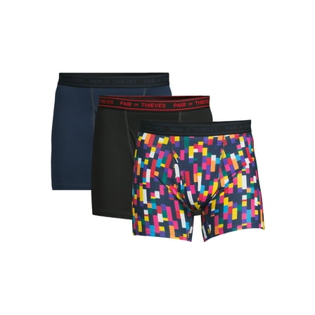 Pair of Thieves Men's 3 Pack 4-Way Stretch Performance Boxer Brief