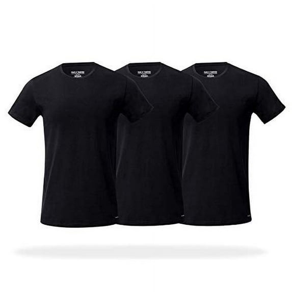 Pair of Thieves Men's 3 Pack Super Soft Crew Neck T-Shirt, Black, Large