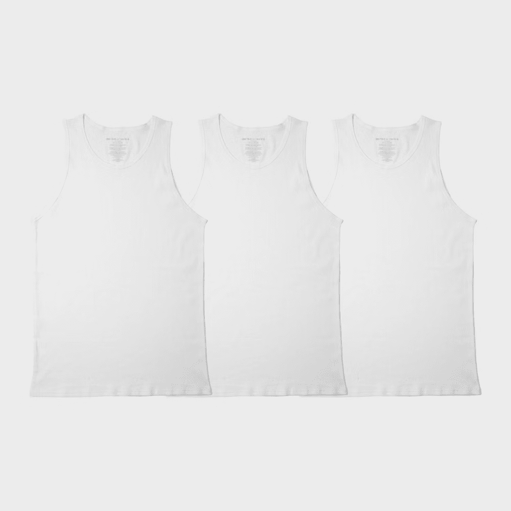 Pair of Thieves Men's 3pk SuperiAir Cotton Tank Top (White,