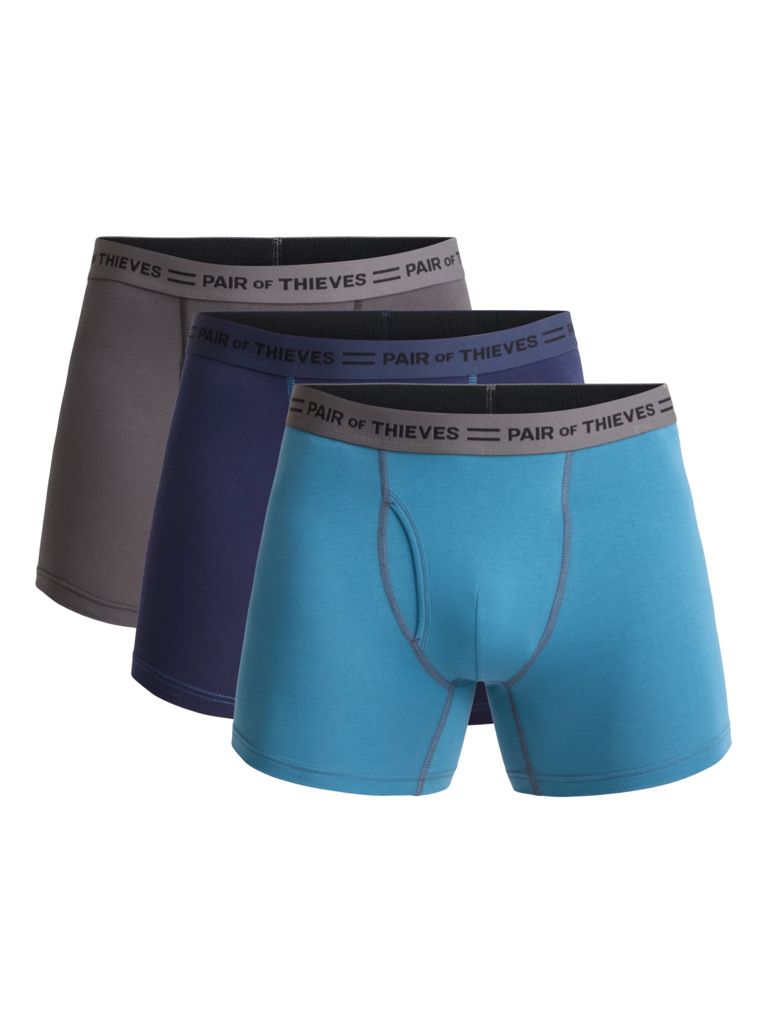 Men's 4-Way Cotton Stretch Boxer Briefs, 3-Pack