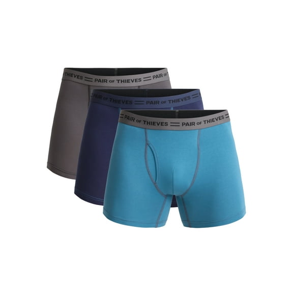 Pair of Thieves Men's 4-Way Cotton Stretch Boxer Briefs, 3-Pack