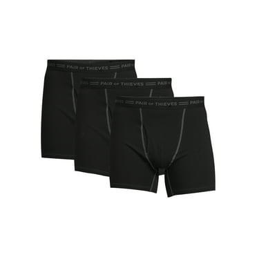Pair of Thieves Men's 4-Way Cotton Stretch Boxer Briefs, 3-Pack