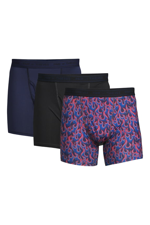 Men's 4-Way Performance Stretch Boxer Briefs, 3-Pack