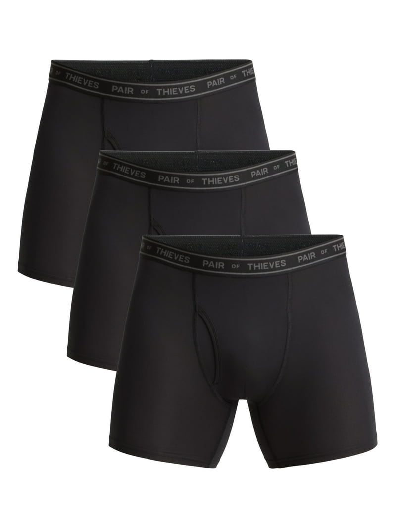 Pair of Thieves Men's 4-Way Stretch Performance Boxer Briefs, 3
