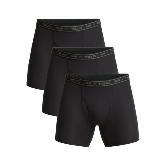Pair of Thieves Men's 4-Way Stretch Performance Boxer Briefs, 3-Pack