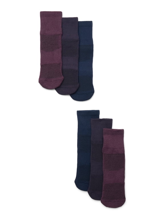 Men's Performance Stretch Ankle Socks, 6-Pack, Shoe Sizes 6-12