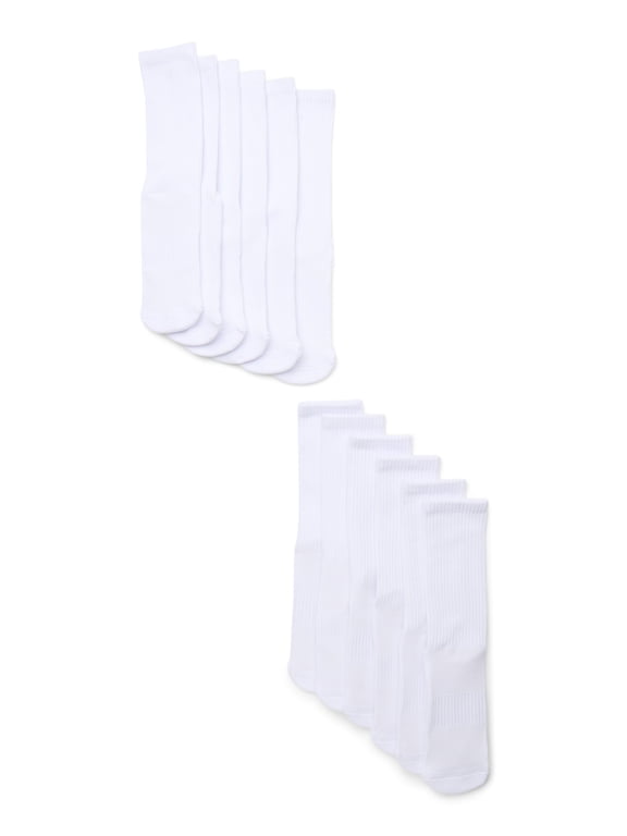 Men's All Comfort Crew Socks, 12-Pack, Shoe Sizes 6-12