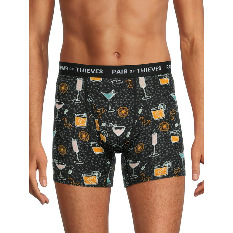 Pair of Thieves Men's Holiday Cocktails Boxer Brief, 1-Pack 