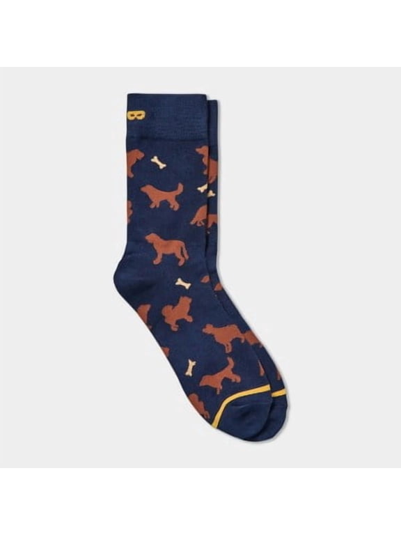 Men's Sock Dog Crew Socks - Blue 6-12