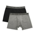 thumbnail image 1 of Pair of Thieves Men's Super Fit Boxer Briefs, Size M, Black/Heather Grey (2 Per Pack), 1 of 1