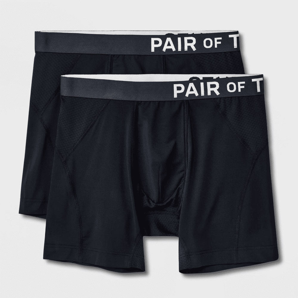 Pair of Thieves Men's SuperCool Boxer Briefs 2pk - (Black, Large)