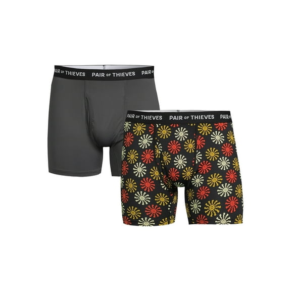 Pair of Thieves Men’s SuperFit Solar Rotations Boxer Briefs, 2-Pack, Sizes S-3XL