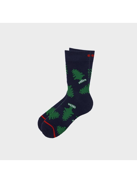 Men's Tree Print Crew Socks - 6-12