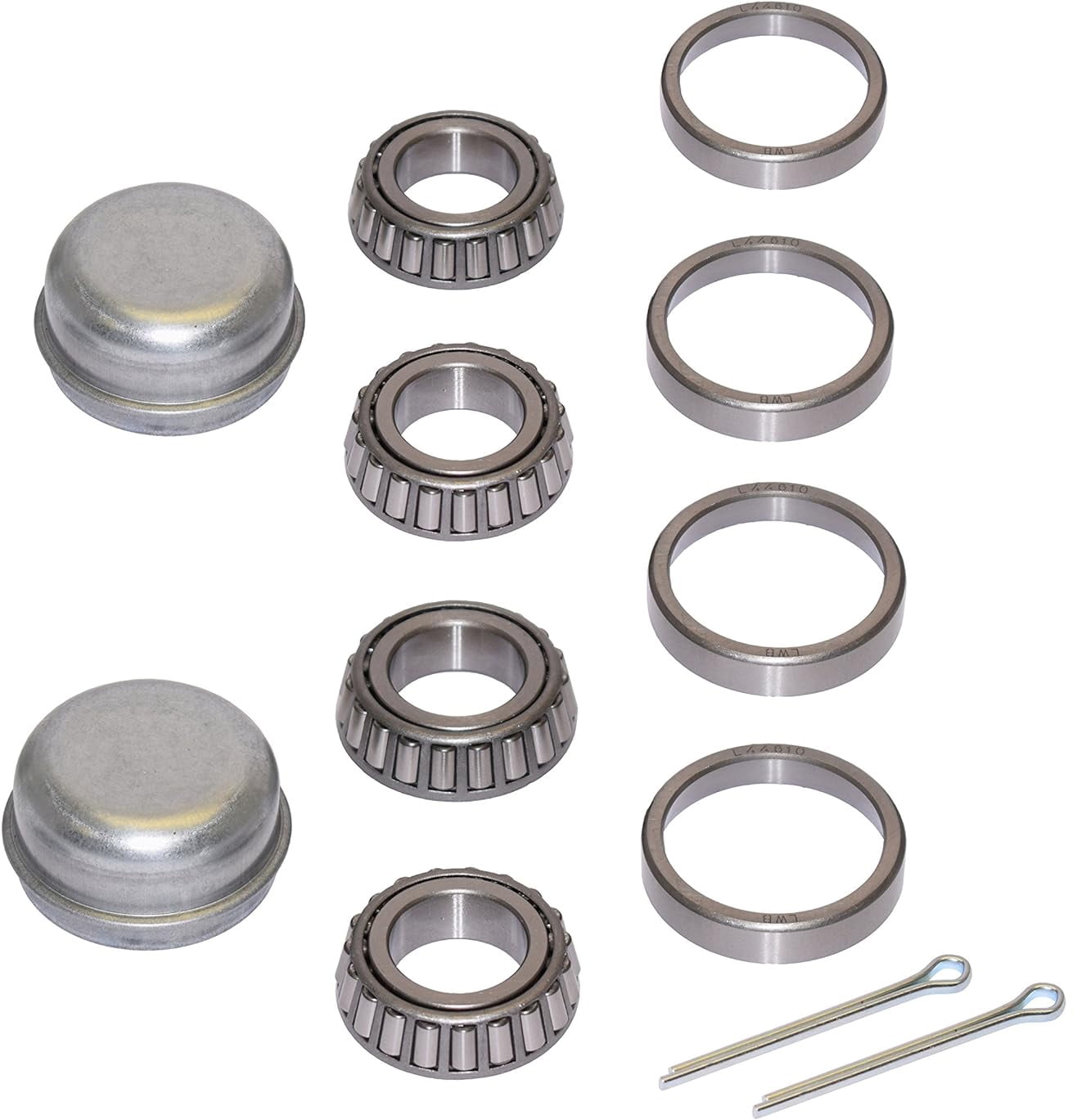 Pair of Trailer Bearing Repair Kits for 1-1/16 Inch Straight Spindles with 1.5 Inch Seal Surface