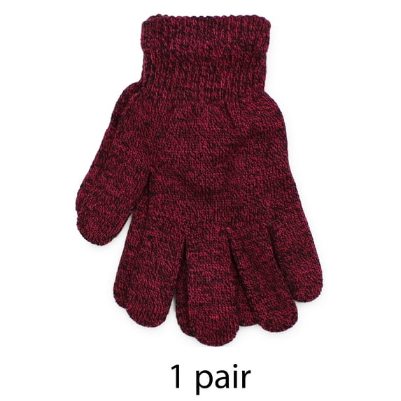 LAVRA Women's Pair of Warm Winter Soft Stretch Knit Gloves High Thermal Insulated-Pink