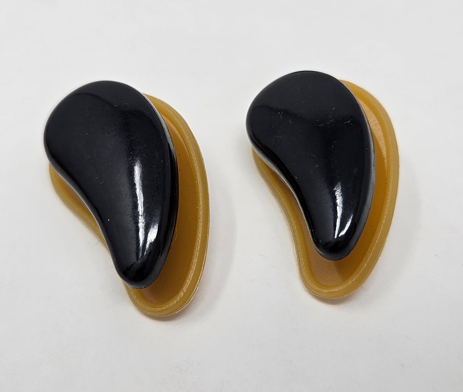 Pair of Zim's 18mm Angled Black Plastic Safety Eyes for Craft Amigurumi or Puppets (Pack of 6)