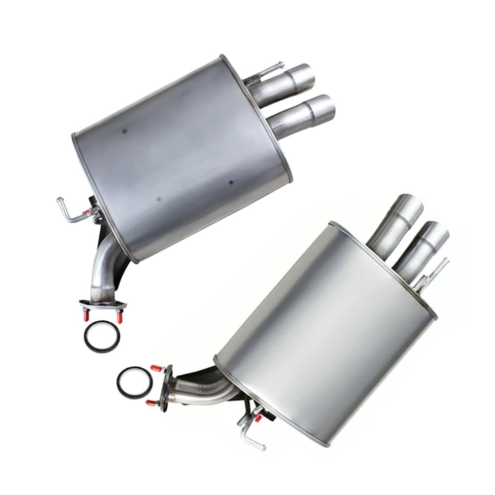 Northeastern Exhaust Passenger & Driver Side Mufflers Fits 2006-2010 Infiniti M35 3.5L & 2006-2010 Infiniti M45 4.5L - Direct Fit | Stainless Steel System Kit