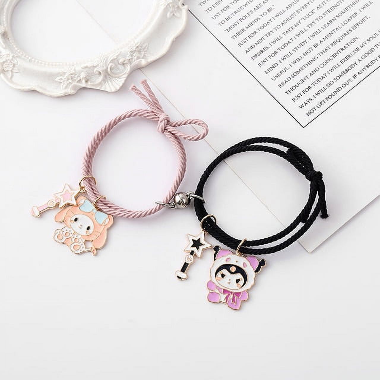 Paired Bracelet Sanrio Hello Kitty Couple Bracelet Kuromi Elastic Rope