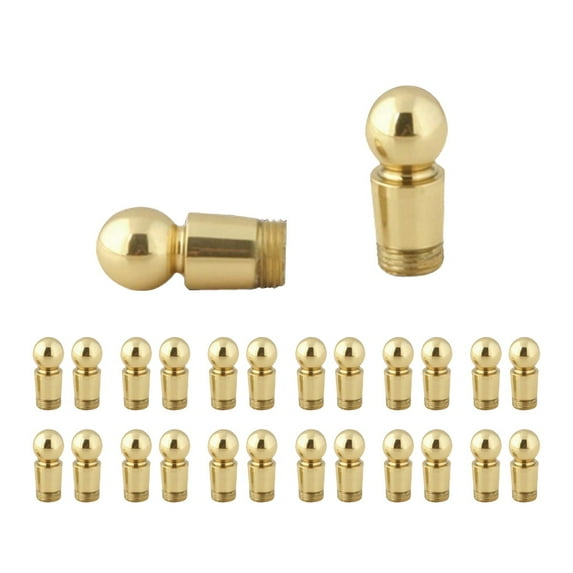 Pairs Carpet Rod Finials Bright Brass Ball Tips Pack of 13 Renovators Supply