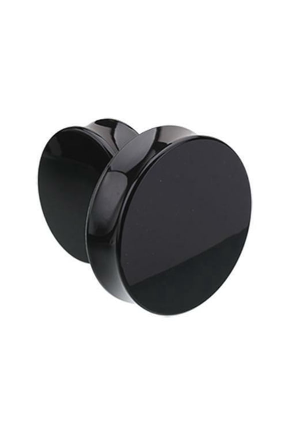 Pairs of 51MM Large Size Flat Face Black Acrylic Double Flare Plugs Ears Gauge Expanders E600