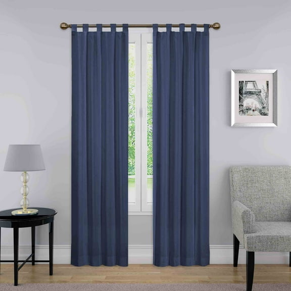 Pairs to Go Montana Light Filtering Tab Top 60 x 95 Panel Pair in Indigo 2 Pack