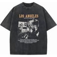 thumbnail image 1 of Pairxily Oversized Graphic Tshirts for Men Acid Wash Los Angeles Vintage Tees Streetwear Baggy Cotton Shirts Casual Tops, 1 of 8