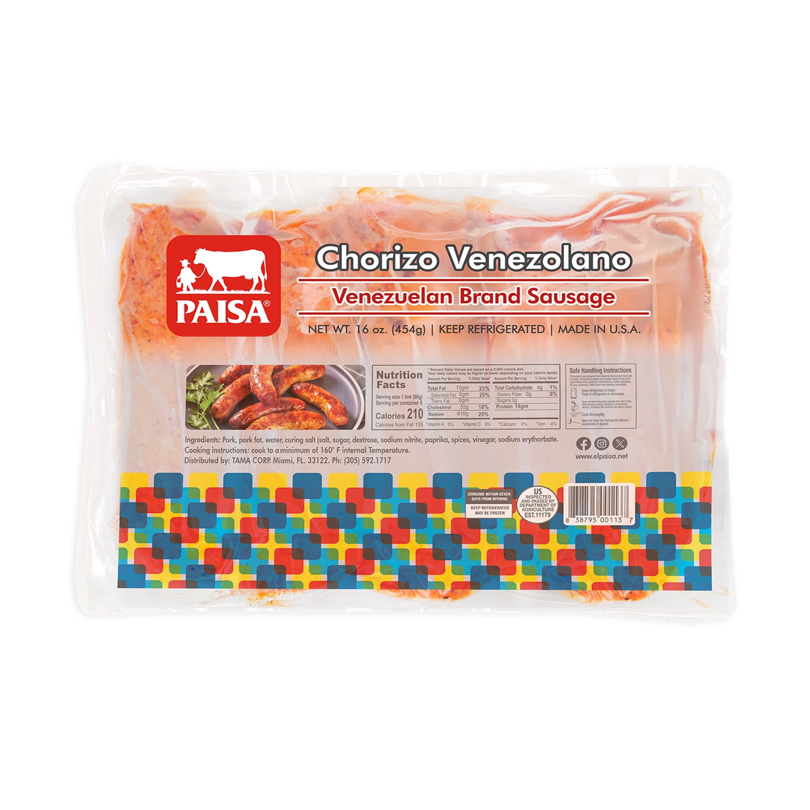Paisa Chorizo Venezolano, 16 OZ