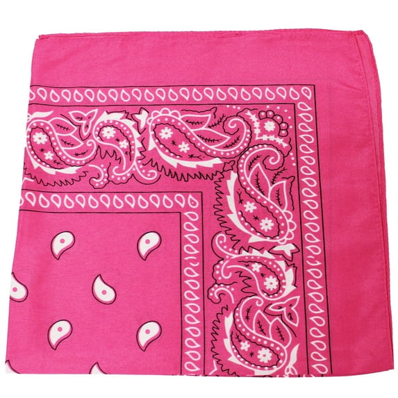 Paisley 100% Polyester Unisex Bandanas - 108 Pack - Bulk Wholesale