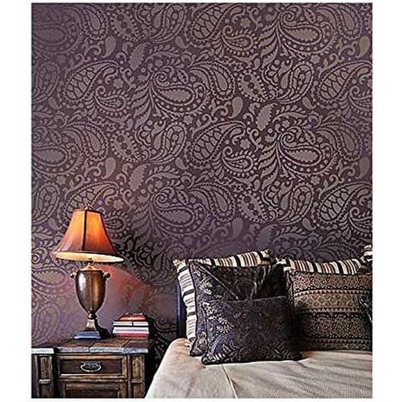 Paisley Allover Wall Stencil Large Reusable Stencil for Painting Walls DIY Wallpaper Alternative for Modern Accent Walls and Home Decor$$Tools & Hardware Other