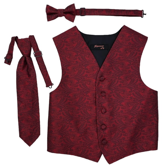 Paisley Apple Boys Satin Vest Spencer J - Boys 1-2