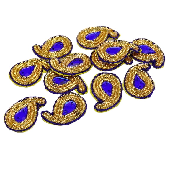 Paisley Appliques Decorative Beaded Applique Small Sewing Crafting By 1 Dozen