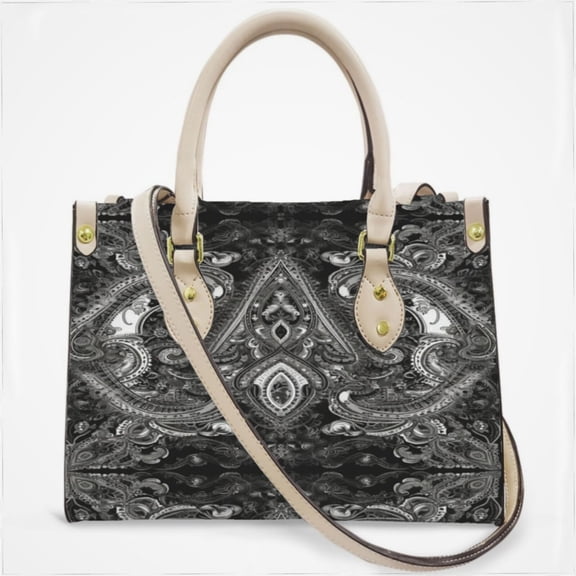 Paisley Bandana Cross Body Bags For Women Small Leather Female Handbags Fashion Top-Handle Totes