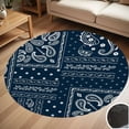 thumbnail image 1 of Paisley Bandana Pattern Round Carpet Living Room Bedroom Home Decoration Coffee Table Mat Lounge Rug Chair Mats, 1 of 5