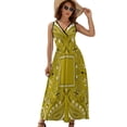 thumbnail image 1 of Paisley Bandana Pattern Yellow Sleeveless Dress Summer Women Clothes Dress for Pregnant Women Dresses, 1 of 9