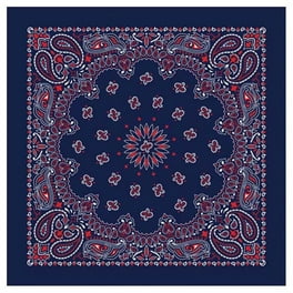 Dark Grey Paisley Bandana - Single Piece 14x14 - Walmart.com