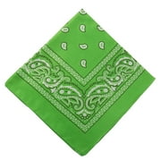Paisley Bandanas Multi Colored Set Cowboy Bandana Head Scarf Double Sided, Army Green