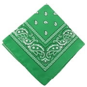 Paisley Bandanas Multi Colored Set Cowboy Bandana Head Scarf Double Sided, Green