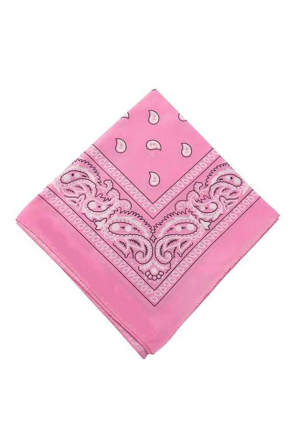 Paisley Bandanas Multi Colored Set Cowboy Bandana Head Scarf Double Sided, Pink